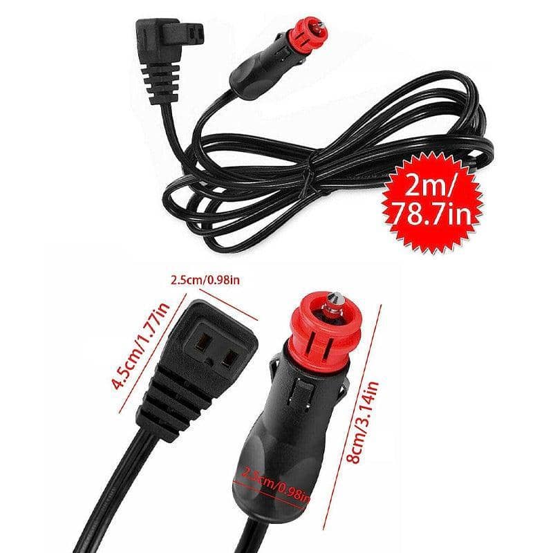 Car Fridge Power Lead, 2 m Cigarette Lighter Plug Adaptor Cable - view 3