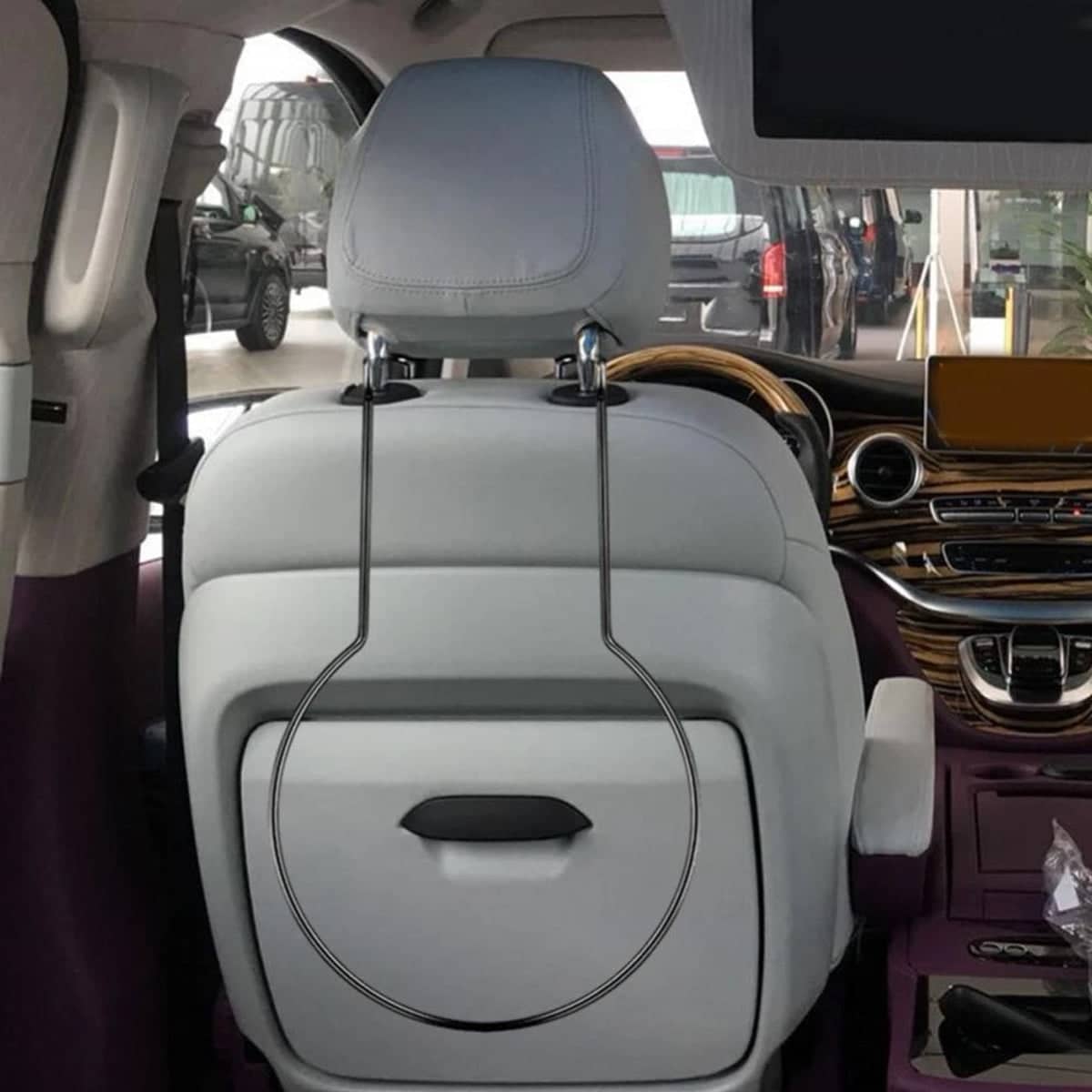Car Headrest Hat Rack, 4mm Metal Wire Hanger for Hats, Caps and Coats - view 5