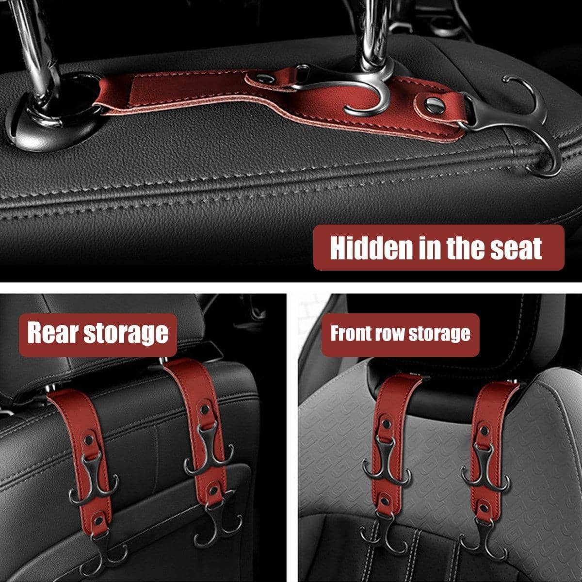 Car Headrest Hook for Bags and Purses - Black - view 5
