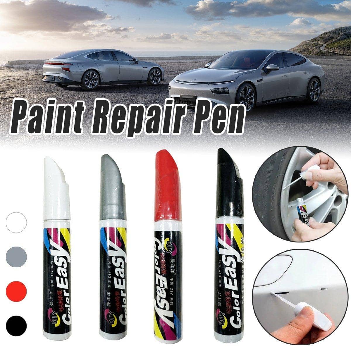 Car Scratch Repair Paint Pen for Quick Touch Ups - White - view 2