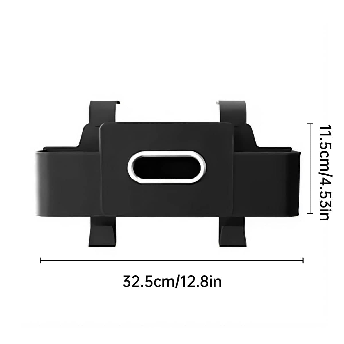 Car Seat Back Storage Box with Tissue Holder and Cup Holders - Black - view 4