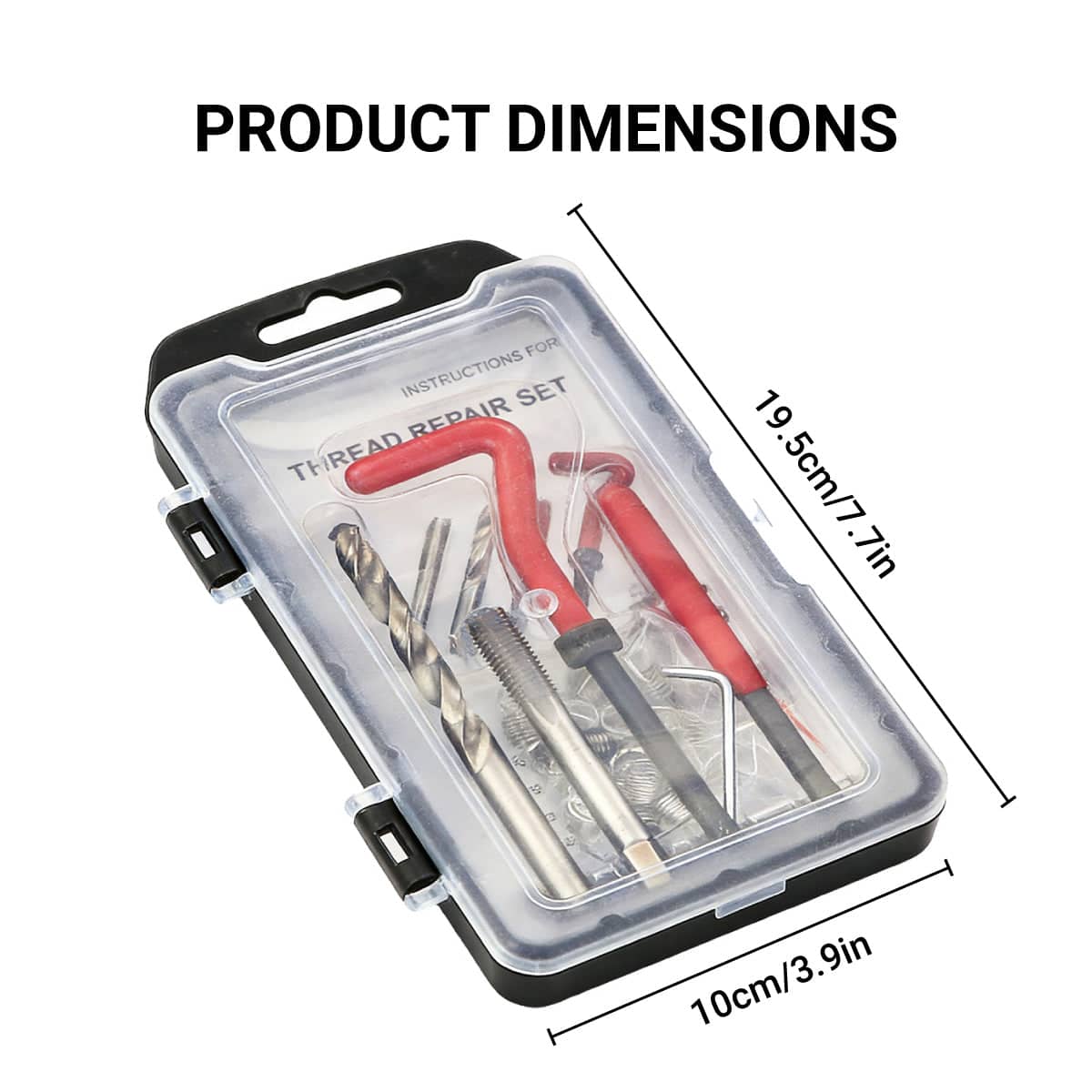 Car Thread Repair Tool Set M14 x 1.25, 15 Piece Helical Insert Installation Kit - view 3