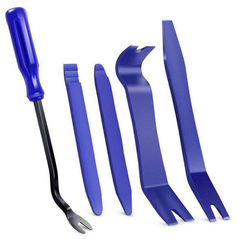 Car Trim Removal Tool Kit for Dash and Door Panels - Set of 5, Blue - view 2