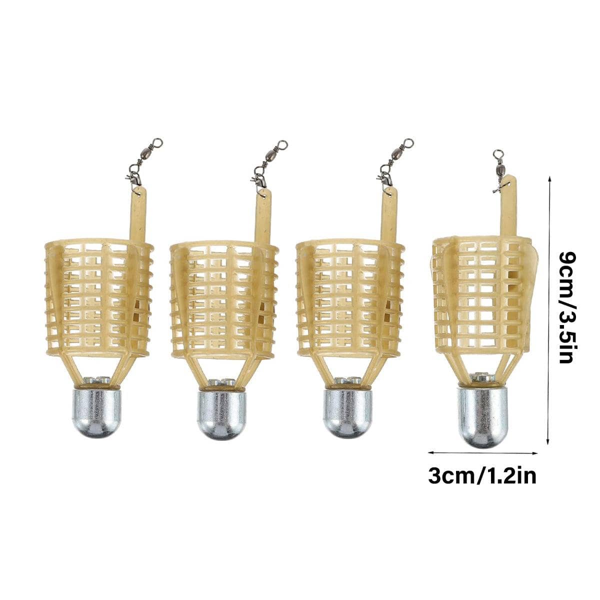 Carp Fishing Bait Cage Feeder Trap, Mesh Basket, Pack of 4 - view 3