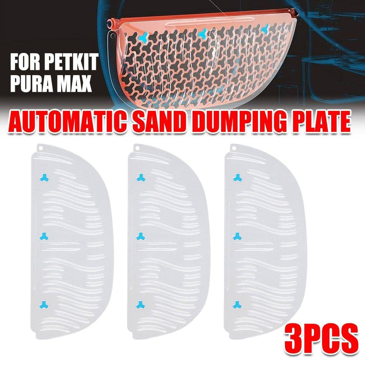 Cat Litter Box Trays for PETKIT PuraMax Self-Cleaning Litter Box, Pack of 3