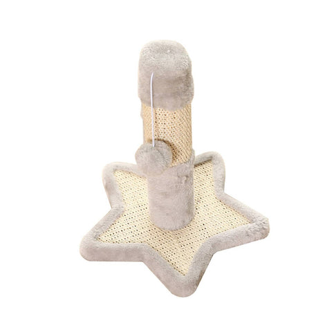 Cat Scratcher Post with Sisal and Plush Base - Star Shape