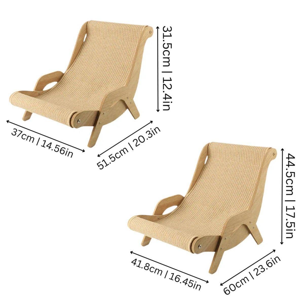 Cat Scratching Recliner Sofa 2 in 1 Lounge Bed - Size XL (60 x 41.8 x 44.5 cm) - view 3
