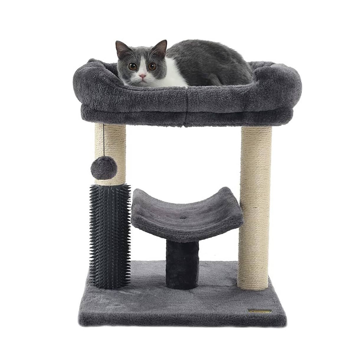 Cat Tree with Sisal Scratching Posts, Hammock and Top Perch for Indoor Cats - view 2