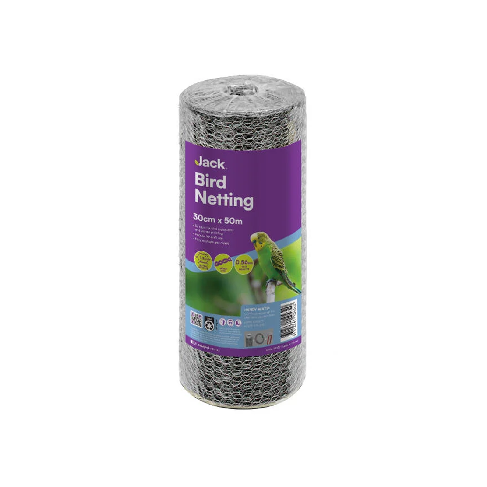 Jack Galvanised Steel Bird Netting 300 x 13mm 50m Permanent
