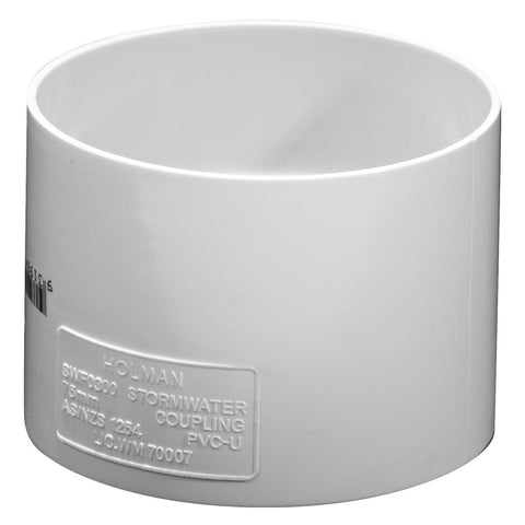 Holman Stormwater Coupling - 75mm - PVC - Watermark Approved - SuperSaverAU - view 1