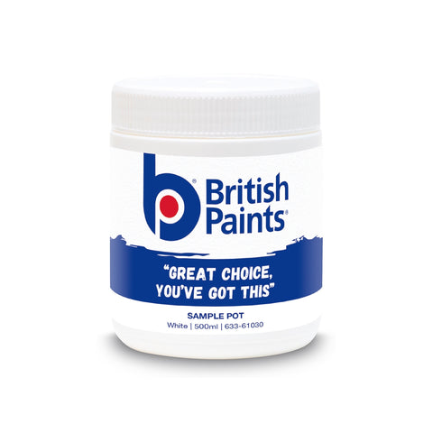 British Paints Sample Pot 500ml White Indoor