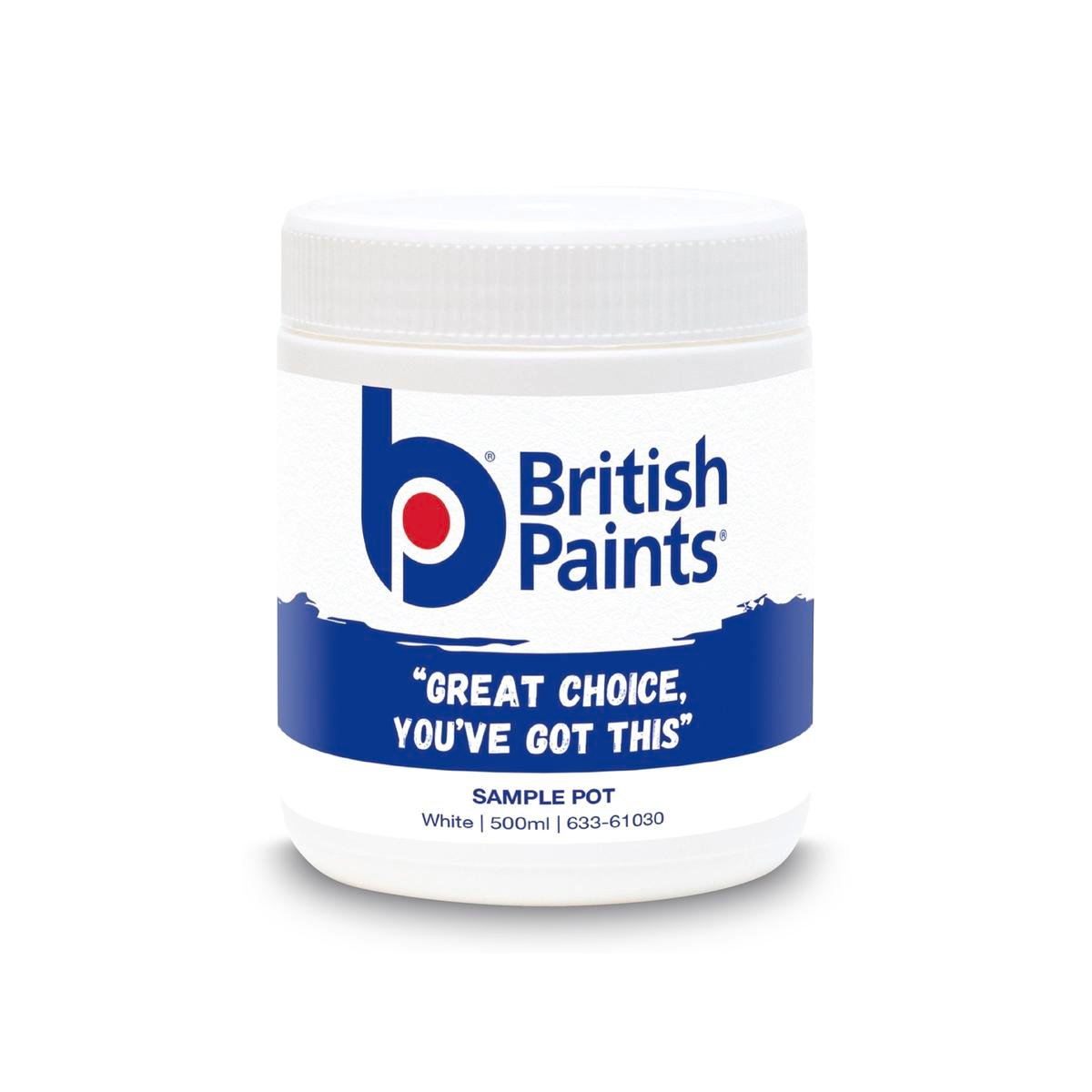 British Paints Sample Pot 500ml White Indoor