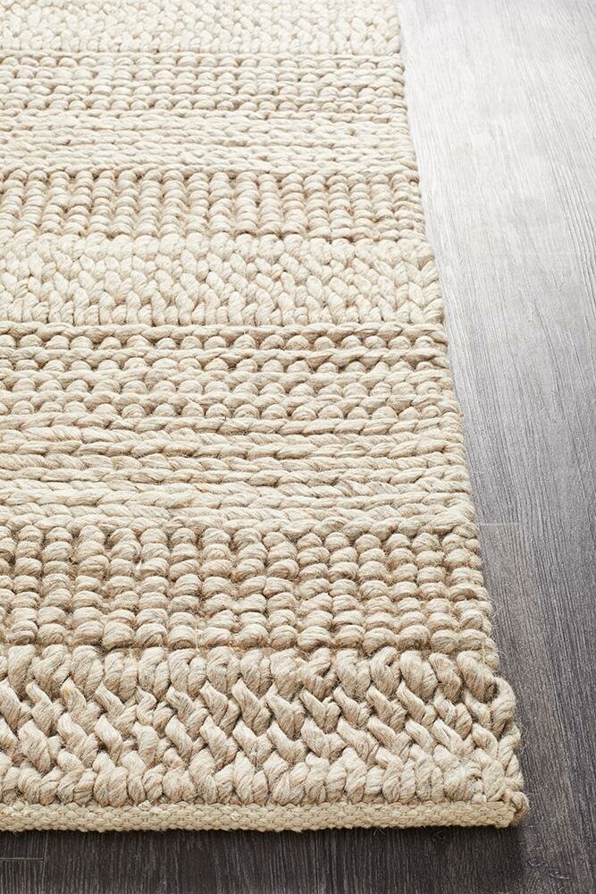 Rug Culture Skandi Extra Large Rug 320x230cm - Grey Viscose and Wool Blend - SKAN314GRY320X230