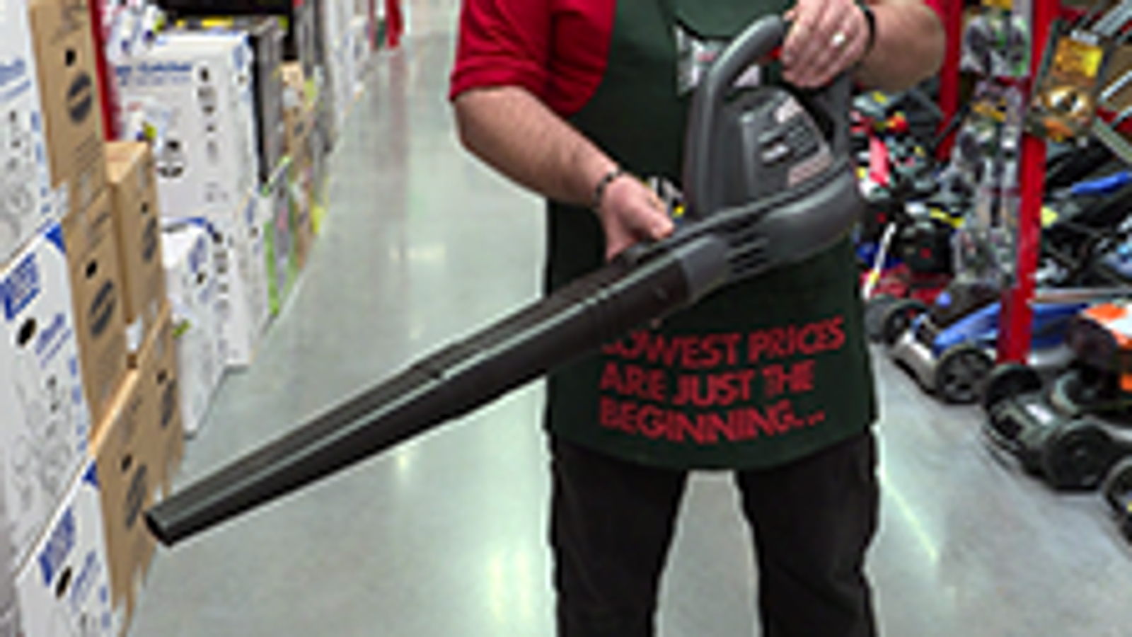 Ozito 1800W Corded Electric Blower, 320km/h Air Speed, Trigger Start BLW-1800