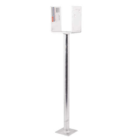 Pryda 450 x 100mm M10 Full Stirrup Post Anchor, Galvanised Steel