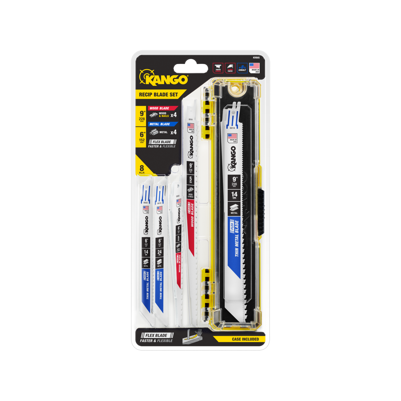 Kango 8-Piece Flex Reciprocating Saw Blade Set