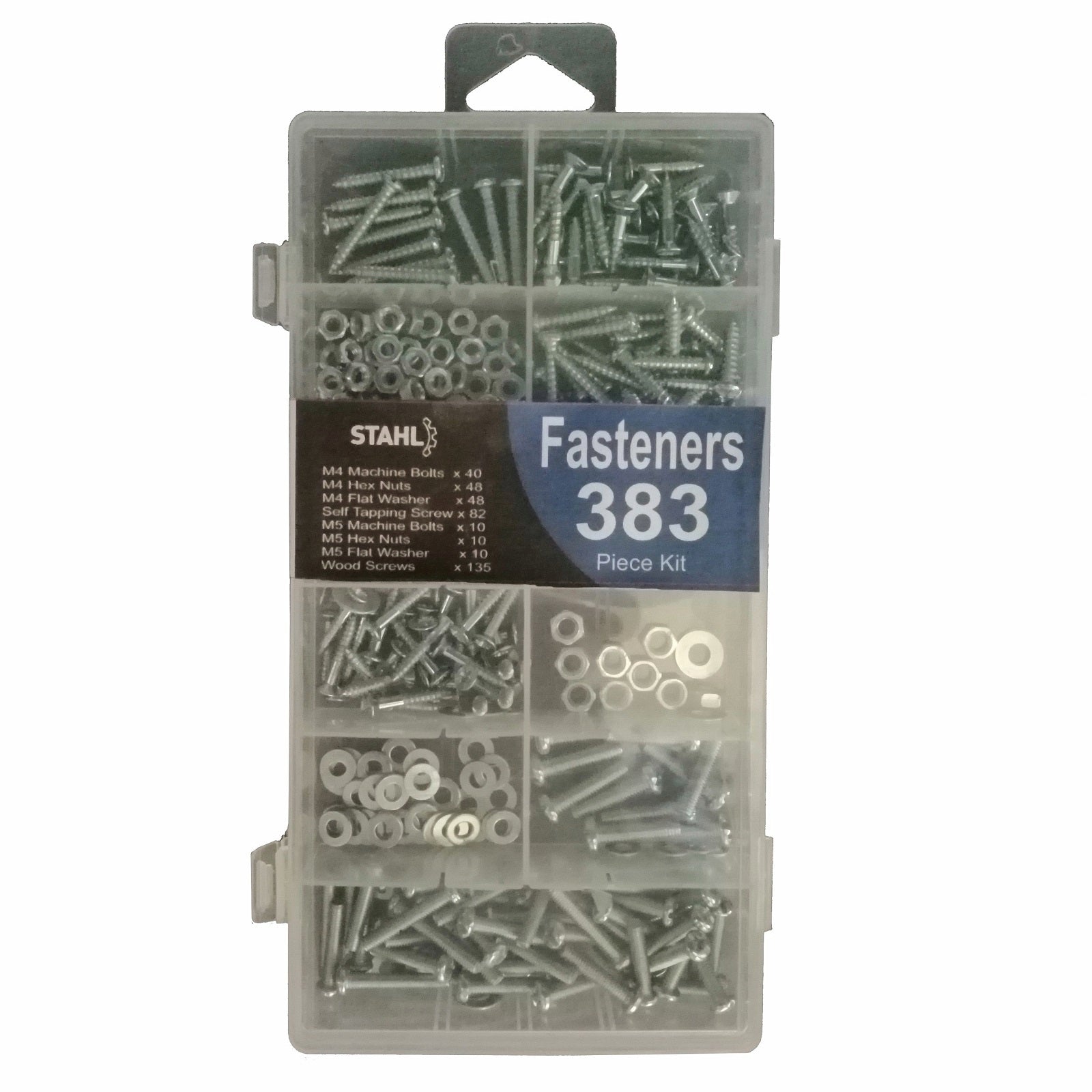 Stahl 383 Piece Assorted Fasteners Handy Kit with Divided Case