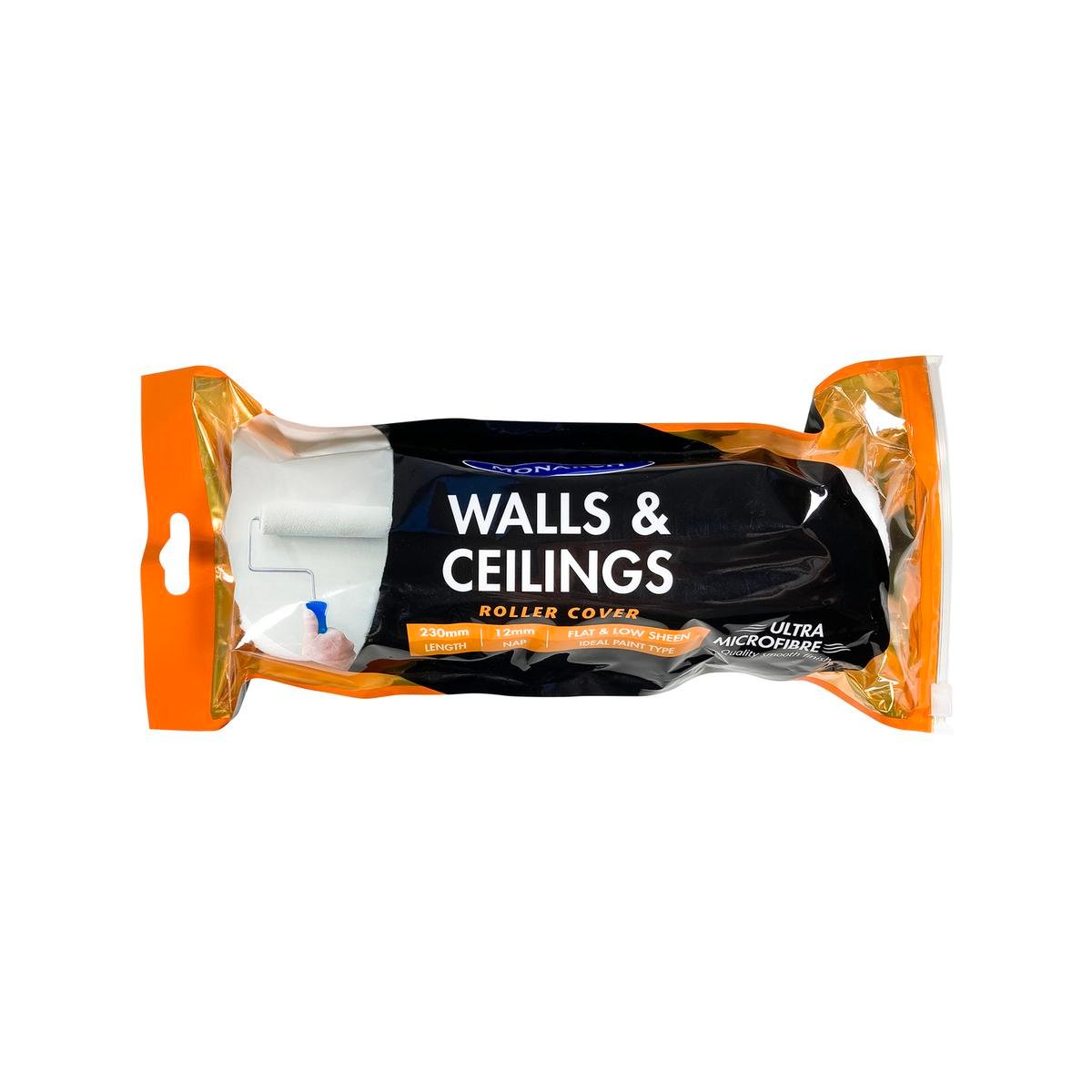 Monarch 230mm Walls & Ceilings Ultra Microfibre Roller Cover 12mm Nap