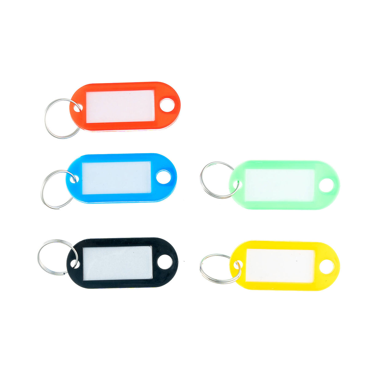 Taskmaster Key Tags with Ring, 60 x 22mm, Assorted Colours, 50 Pack