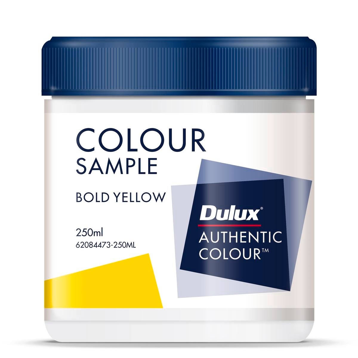 Dulux Sample Pot 250ml Bold Yellow, Water Based Low Sheen, Interior Colour Tester