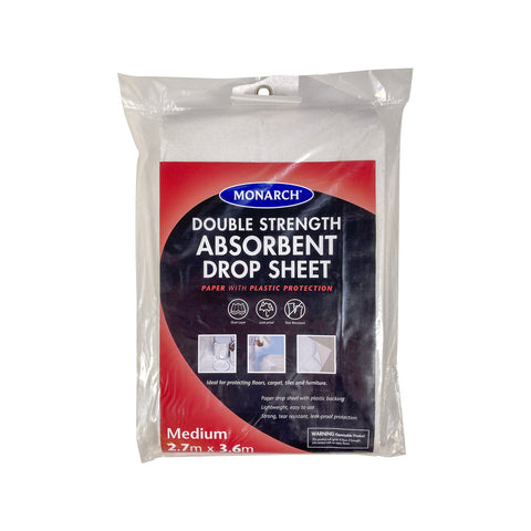 Monarch Paper & Plastic Double Strength Drop Sheet 2.7m x 3.6m