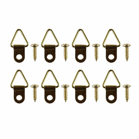 Everhang Picture Hanging D Ring - 10kg - Brass Plated - 8 Pack - SuperSaverAU - view 1