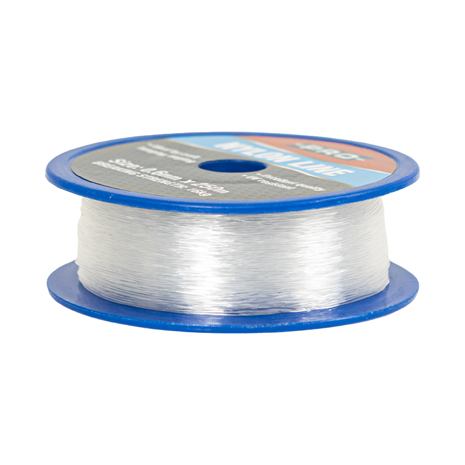 Grunt 0.6mm x 250m Nylon Fishing Line, Clear, Weather Resistant, 16kg Break Strength