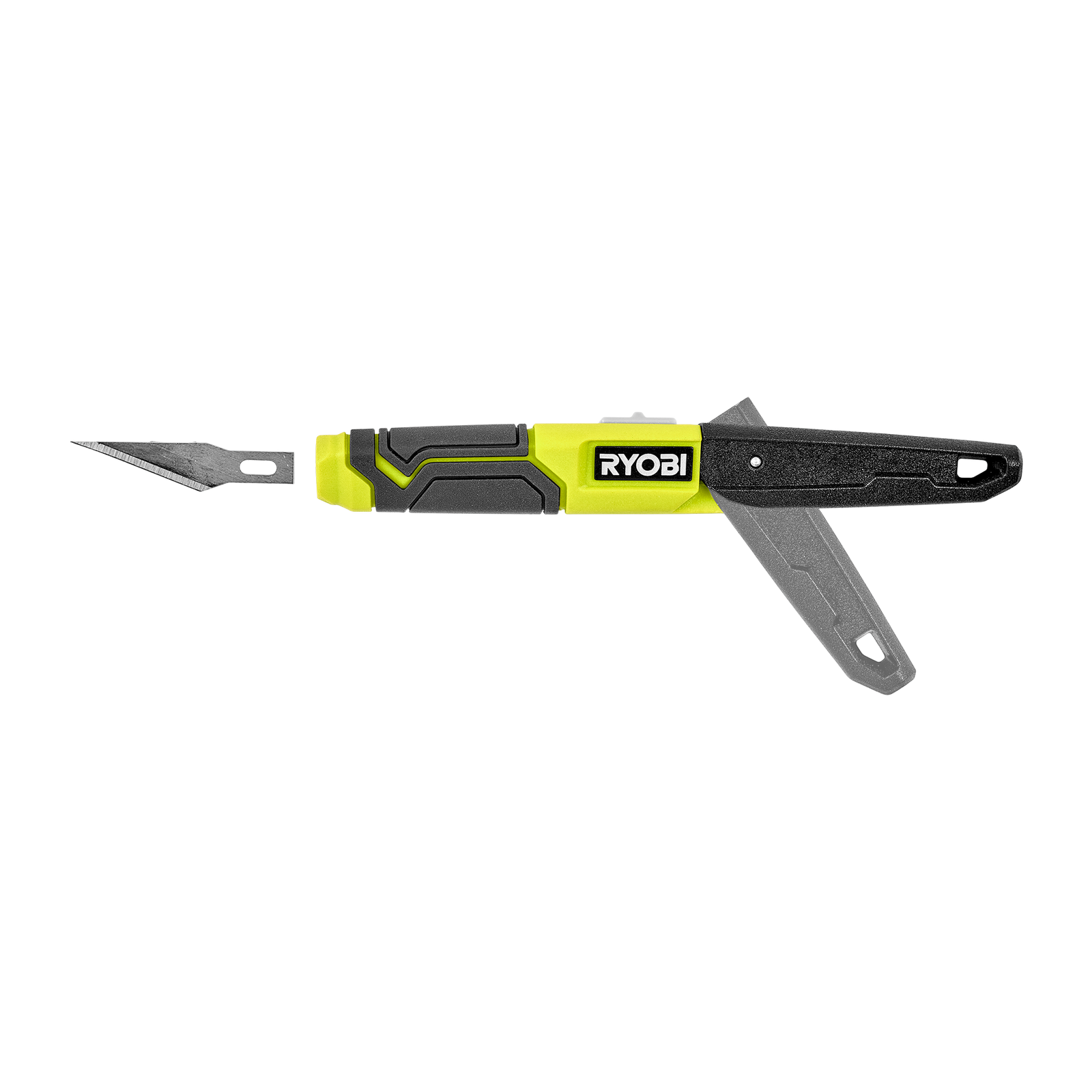 Ryobi Quick Change Hobby Knife with 3 Blades & Slide-Switch Blade Change