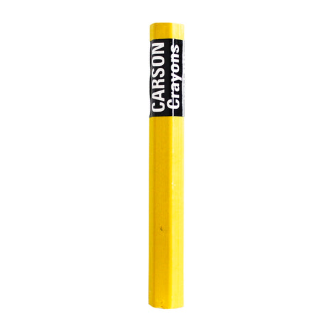 Carson Crayons Lumber No.3 Yellow 120mm, Wax/Clay Formula, Waterproof Marking Crayon