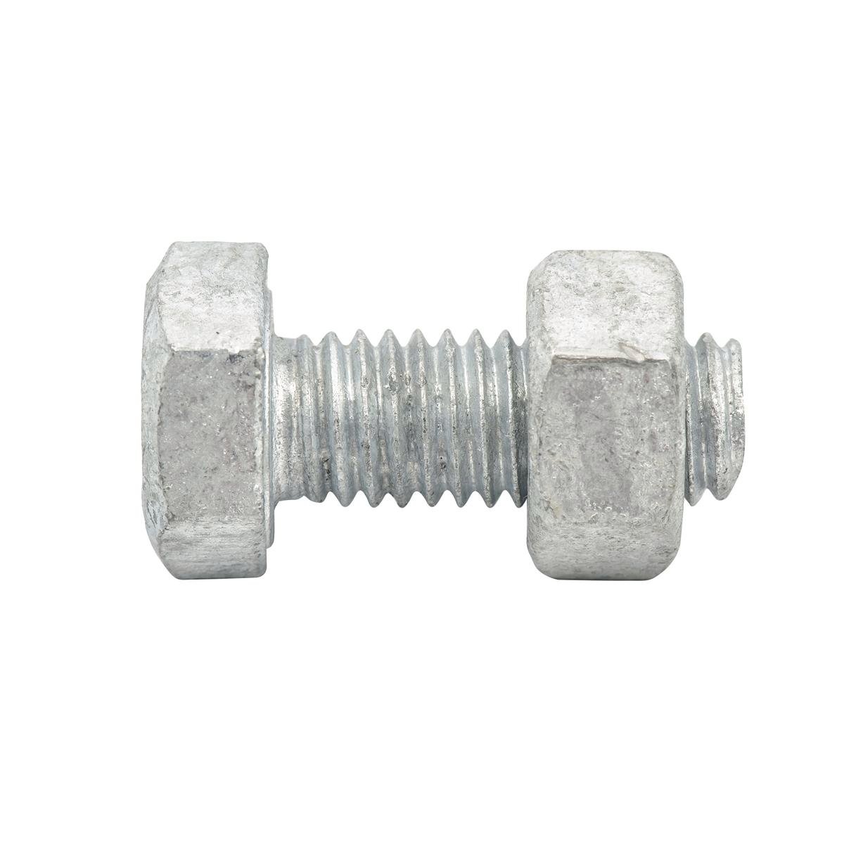 Zenith Hex Head Bolt - M8 x 20mm - 4.6 Grade Steel - 1 Pack - Hot Dipped Galvanised - SuperSaverAU - view 1