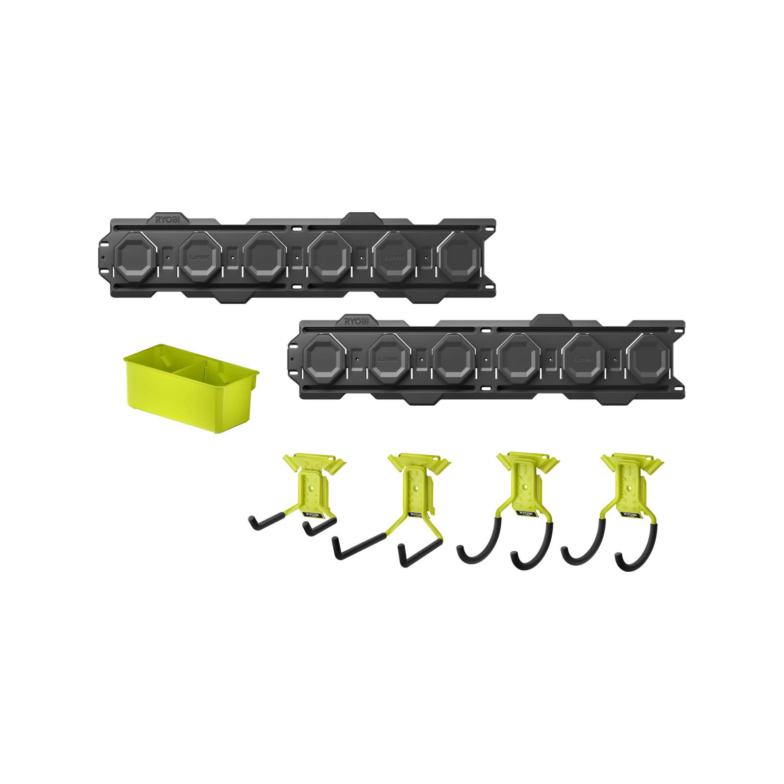 Ryobi LINK 7 Piece Wall Kit Indoor Outdoor Modular Tool Storage