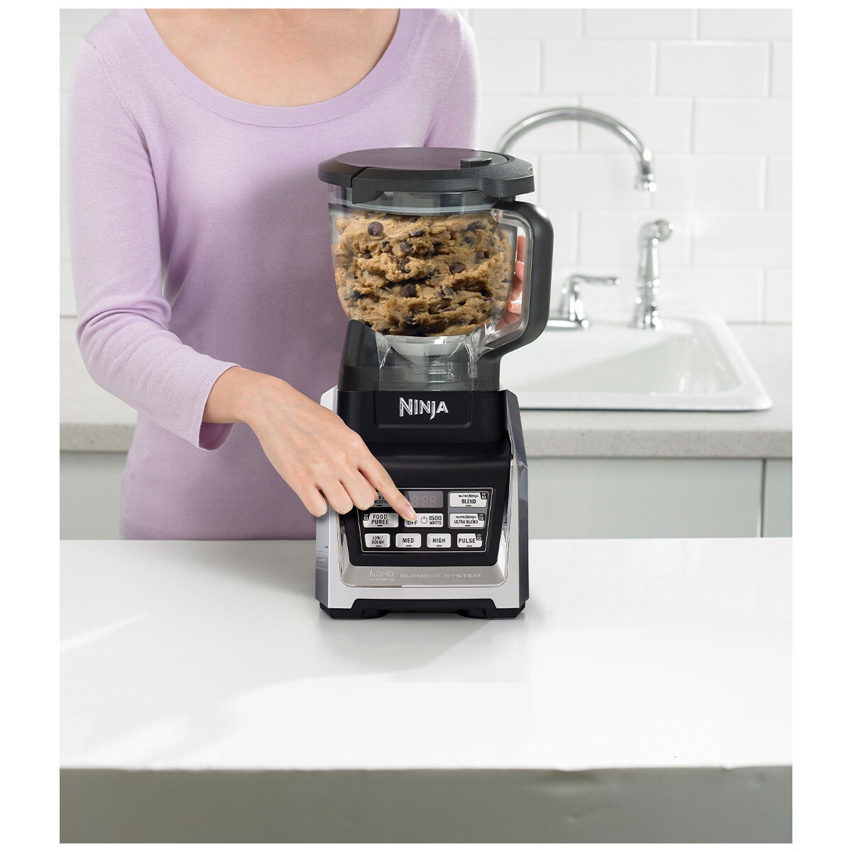Ninja Blender System with Auto-iQ 1500W - 2.1L Pitcher and 1.8L Food Processor Bowl - Black - BL682