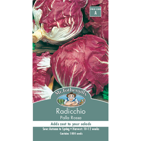 Mr Fothergill's Palla Rossa Radicchio Seeds - Firm Red Heads with White Veins