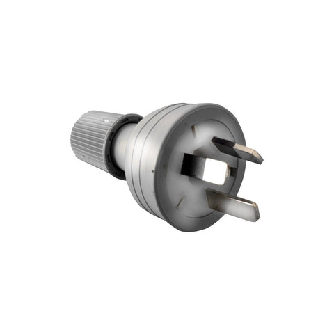 HPM 10A Plug Top Rear Entry - Grey - 3 Pin Flat Connector - Durable PVC Cover - SuperSaverAU - view 1