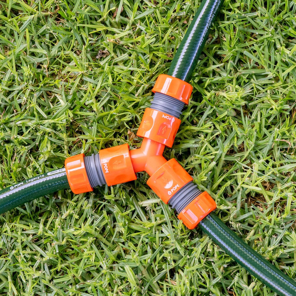 Pope 18mm 3-Way Hose Coupler, Garden Hose Connector