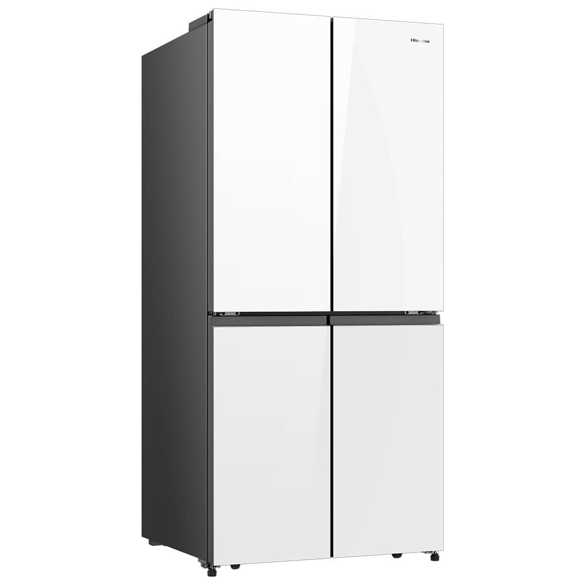 Hisense 483L PureFlat French Door Fridge - White Glass - 4.5 Star Energy Rating - HRCD483G