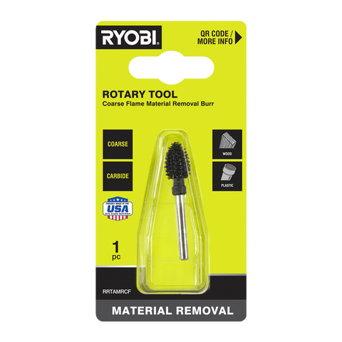 Ryobi Coarse Flame Material Removal Burr for Rotary Tools