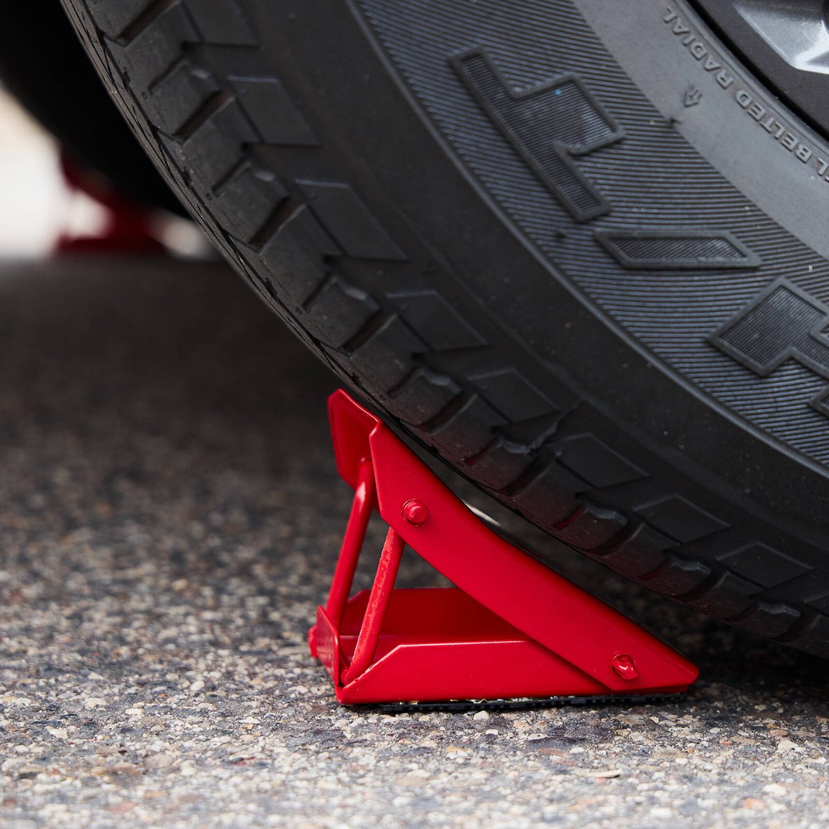 Trojan Folding Wheel Chock with Non-Slip Rubber Backing