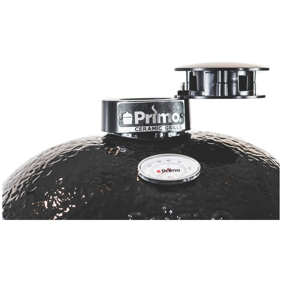 Primo Ceramic Large Charcoal Grill Head Only - Black, Oval Design, Dual Zone Cooking - PGCLGHG