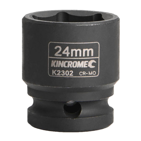 Kincrome 24mm 1/2" Drive Impact Socket - Chrome Molybdenum Steel - Black - SuperSaverAU - view 1