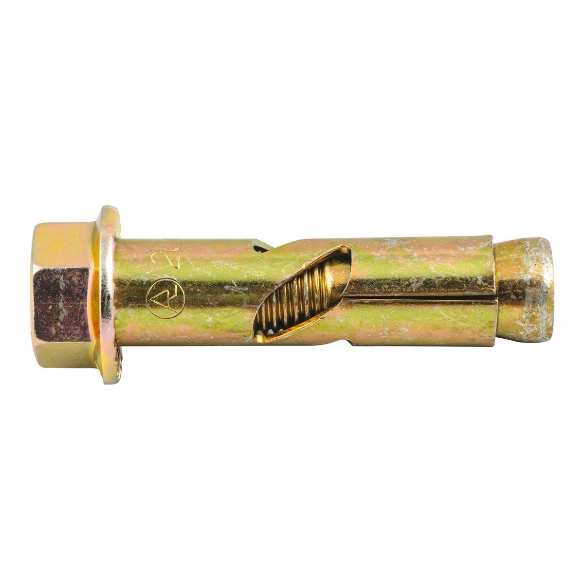 Ramset DynaBolt Plus 20 x 80mm Hex Nut Masonry Sleeve Anchor - Gold Passivated