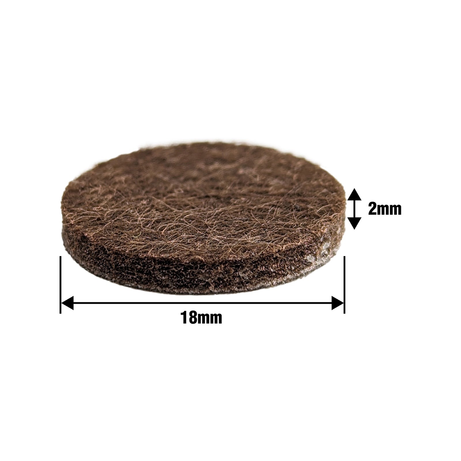 Surface Gard 19mm Brown Round Felt Floor Protectors 12 Pack