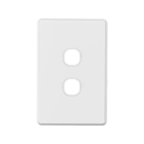 Deta S Line Series 2 Aperture Wall Plate - Double Gang - 100mm x 5mm - Customisable A/V Connections - SuperSaverAU - view 1