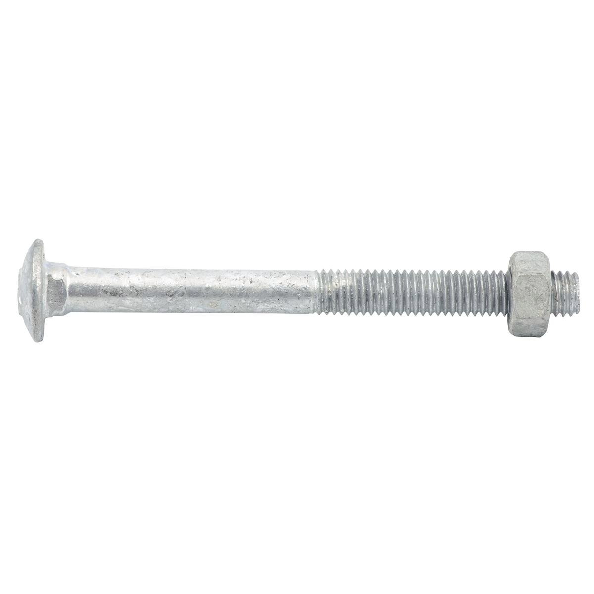 Zenith M8 x 90mm Hot Dipped Galvanised Cup Head Bolt and Nut Each - SuperSaverAU - view 1