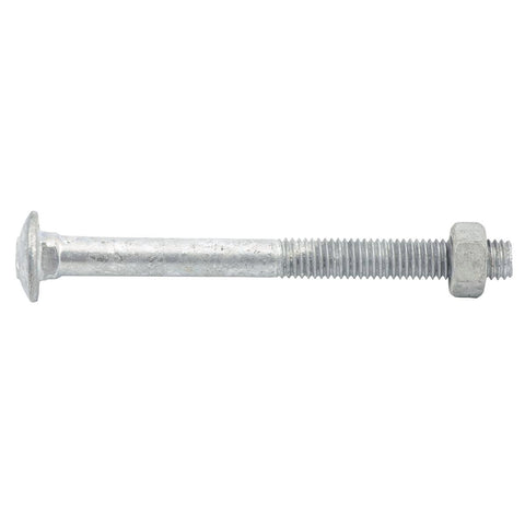 Zenith M8 x 90mm Hot Dipped Galvanised Cup Head Bolt and Nut Each - SuperSaverAU - view 1