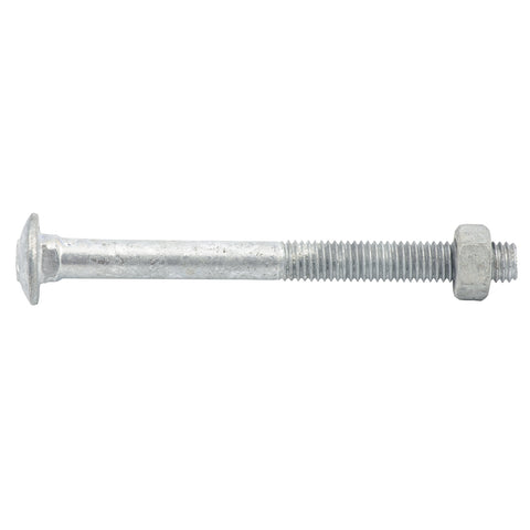 Zenith M8 x 90mm Hot Dipped Galvanised Cup Head Bolt and Nut - Each