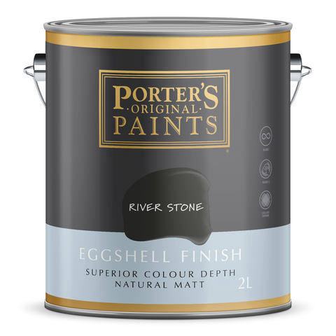 Porter's 2L River Stone Eggshell Broadwall Washable Paint