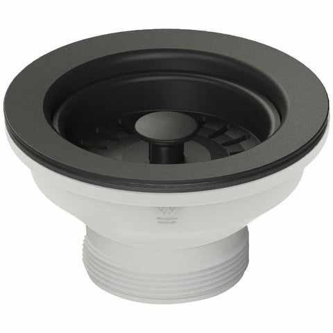 Turner Hastings Basket Waste - Matte Black Polypropylene, Extended 70mm Thread - 90BW-MB
