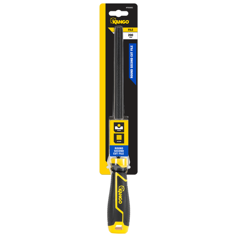 Kango 200mm Round Second Cut File with Removable K-Lock Handle