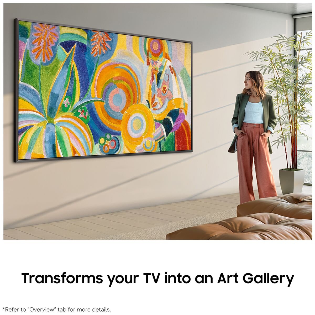 Samsung The Frame 65 Inch QLED 4K Smart TV - Art Mode, 100Hz, Quantum HDR - QA65LS03HEWXXY